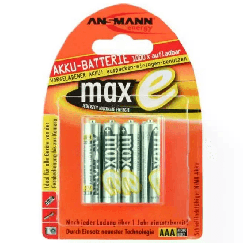 Ansmann 5035042 batteria per uso domestico Mini Stilo AAA Nichel-Metallo Idruro (NiMH)