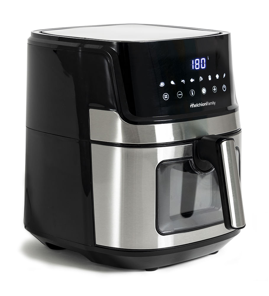 Melchioni Family Friggitrice ad Aria Smart GINEVRA 6.5 Litri con Wifi Compatibile con Google e Alexa Nero Melchioni 118340033 friggitrice Singolo 6,5