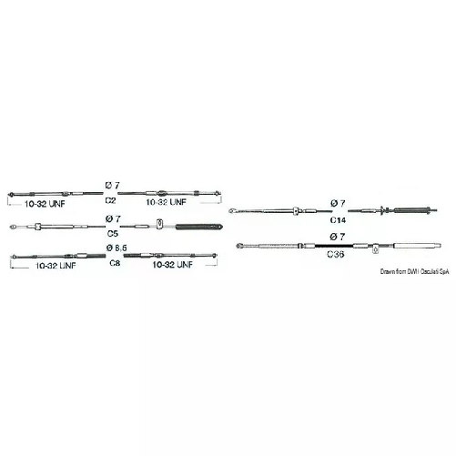 Ultraflex Cavo telecomando C14 da 18''