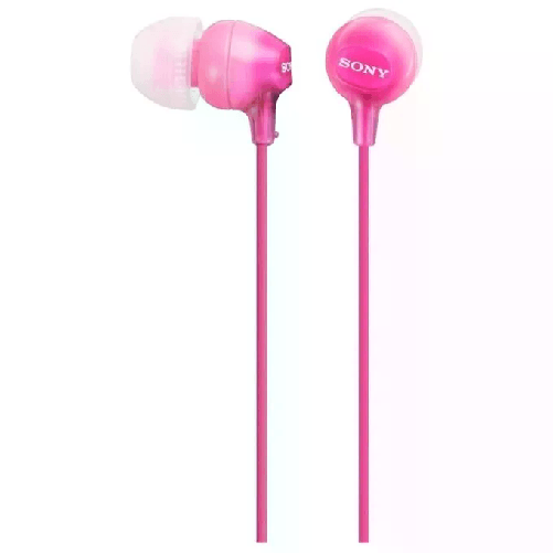Sony MDR-EX15LP Cuffie intrauricolari leggere con driver 8 Hz-22 kHz da 9 mm, auricolari in silicone e jack 3,5mm Rosa Sony MDR-EX15LP