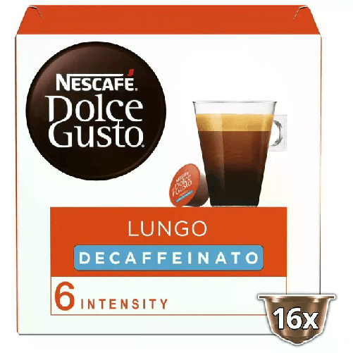 Nescafè Nescafé Dolce Gusto Caffè Lungo Decaffeinato 16 Capsule Nescafé Dolce Gusto Caffè Lungo Decaffeinato 16 Capsule