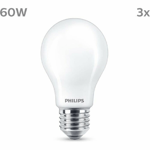 Philips Lampadina LED Philips A60 E27 Bianco Caldo E 7 W 60 W E27 806 lm 3 Unità (2700 K)