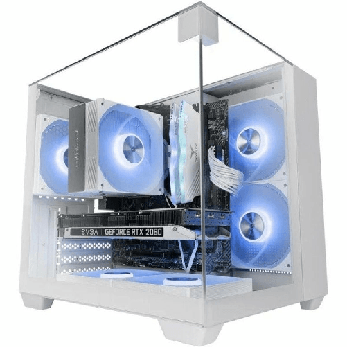 Mars Gaming Case computer desktop ATX Mars Gaming MCVISIONMW Bianco