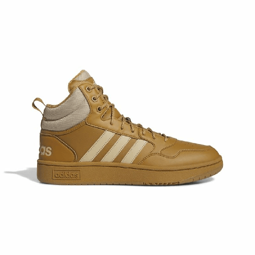 Scarpe da Tennis Casual Uomo Adidas Hoops 3.0 Mid Wtr Dorato