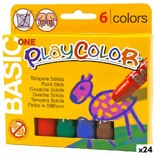 Playcolor Vernici a tempera solide Playcolor Basic One Multicolore (24 Unità)