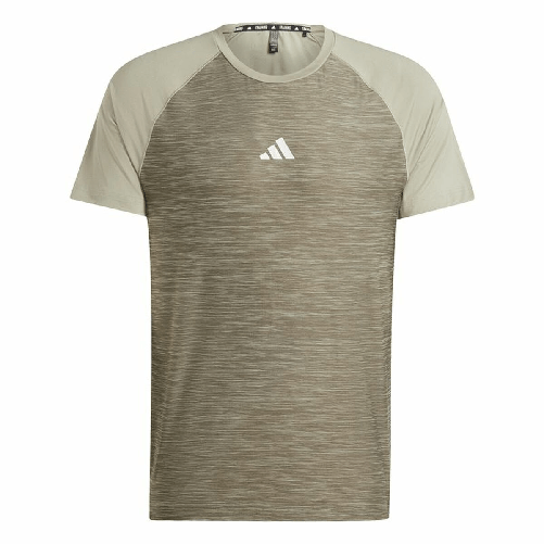 Maglia a Maniche Corte Uomo Adidas Gym+ 3 Bandas Marrone