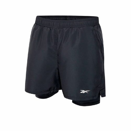 Reebok Pantaloncino Sportivo Reebok Athlete Hype 2-In-1 Nero