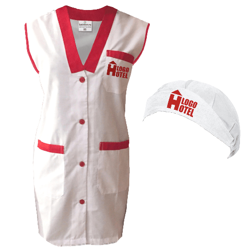 Kit Pulizie camice Hotel Personalizzabile Logo Nome Cuffia e Grembiule donna lavoro S giallo Kit Pulizie camice Hotel Personalizzabile Logo Nome Cuffi