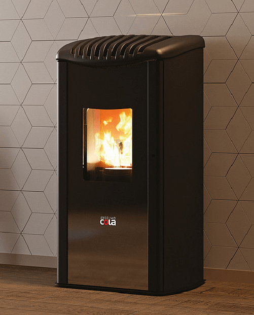 Cola stufa a pellet la12681y marrone ghisa 9000w libera installazione 22kg