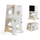 Innovaciones MS Torre di Apprendimento Montessori in Legno LEARN UP BIANCA
