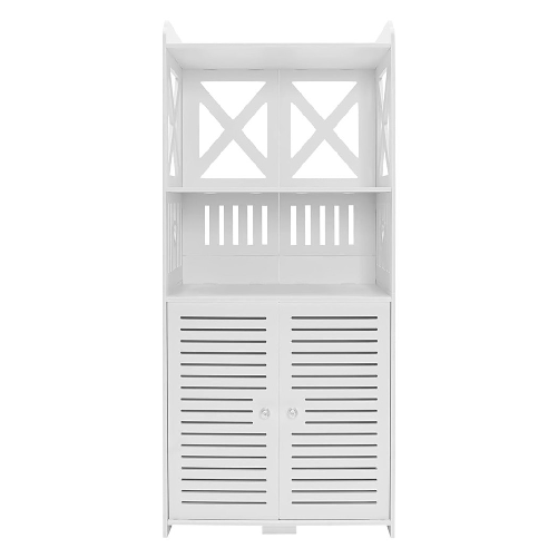TrAdE Shop Traesio Armadietto Da Bagno Multiuso Con Porta Scaffali Soggiorno Camera Cucina 40 X 25 X 90 Cm -