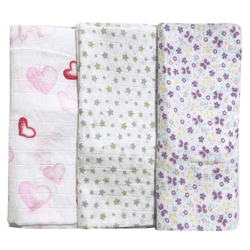 Mussole in garza di cotone Palla Pallina - Set 3 pezzi