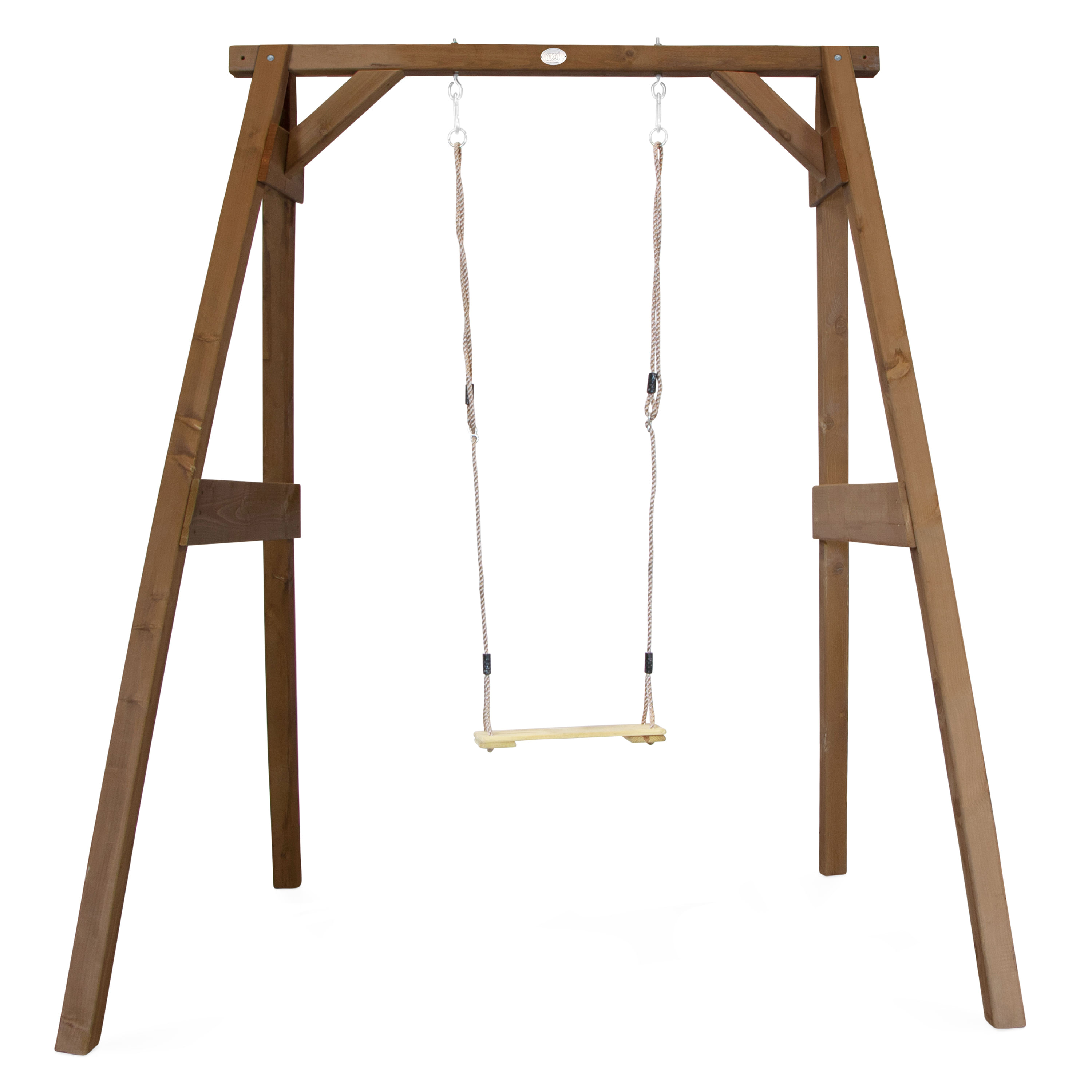 Axi Altalena in Legno 1 Posto Seduta Singola Gioco per Bambini da Esterno Giardino AXI Single Swing Brown