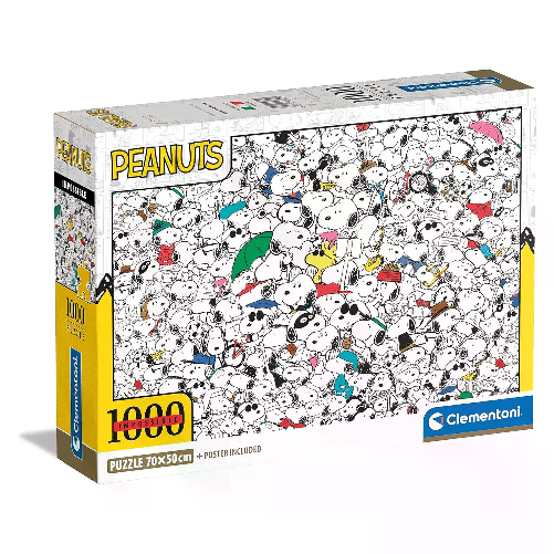 CLEMENTONI Puzzle 1000 Pezzi Impossible Compact Peanuts