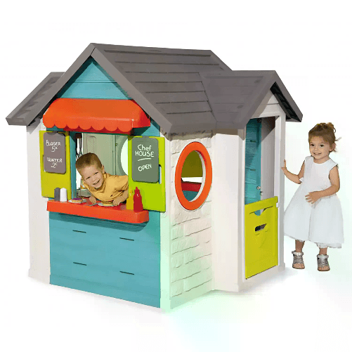 SMOBY Smoby - Casetta Chef House Hamburgeria, 38 Accessori Inclusi