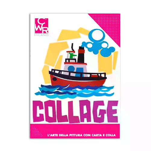 Carta Collage Colorata cm. 50x70 Blocco 12 Fogli Giallo