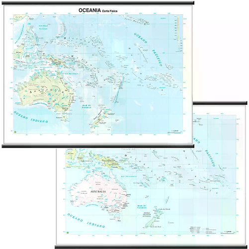 BELLETTI Carta Geografica Oceania