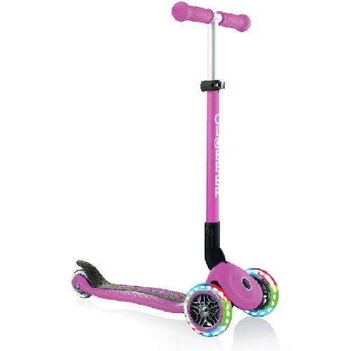 GLOBBER Monopattino Bambina Globber Primo Rosa con Luci LED e Manubrio Regolabile