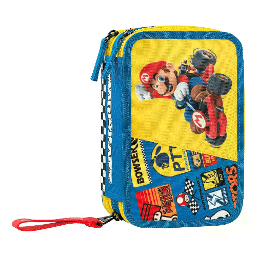 Mariokart Astuccio Scuola Corredo 3 Zip