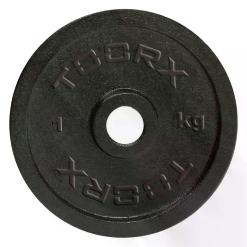 TOORX Disco Ghisa Nera 1 kg. Nero
