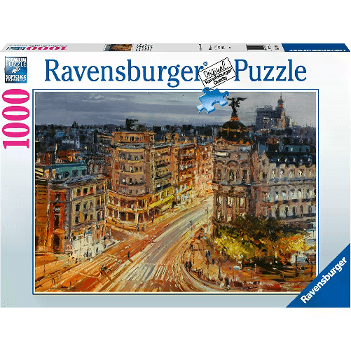 Puzzle 1000 Pezzi Dipinto di Madrid la Gran Via
