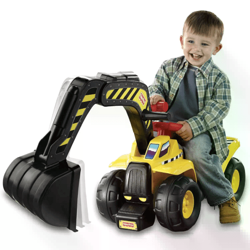 JAKKS PACIFIC Camion Escavatore Primi passi Cavalcabile