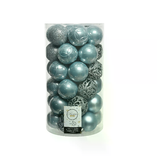 Box 37 Sfere di Natale - Diametro 6 cm - Misty Blue