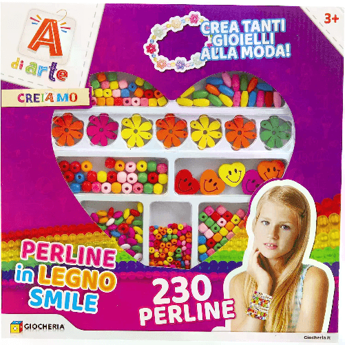 GIOCHERIA A di Arte Perline in Legno Smile