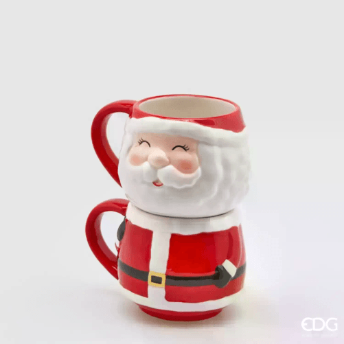 Tazza Natalizia Impilabile Babbo Natale in 2 Pezzi