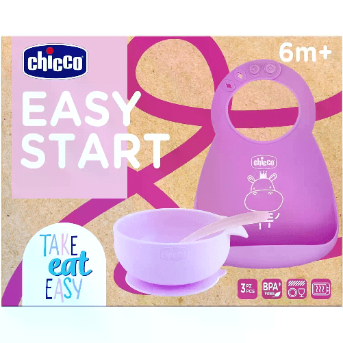 Set Pappa Silicone 6 Mesi+ Rosa