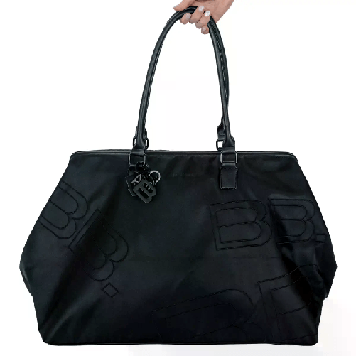 Borsa Da Viaggio In Tessuto Nera Bamboom