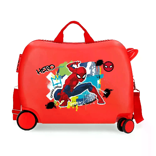 Spiderman Urban Trolley Cavalcabile Abs 4 Ruote Rosso