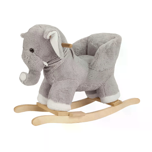 GIODICART Elefantino a Dondolo in Morbido Peluche Cavalcabile per i Bambini Più Piccoli