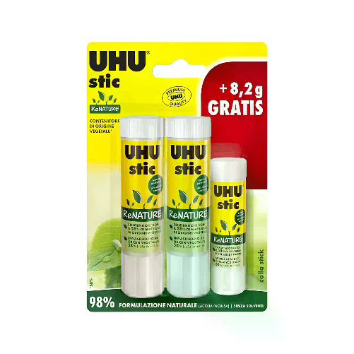 Uhu Stic Renature 2x21 + 8,2g Omaggio