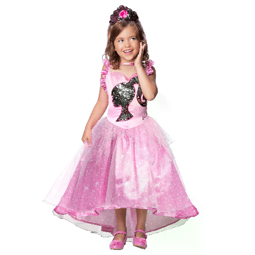 RUBIE'S Costume Barbie Principessa per Bambine - Taglia M - 5/6 anni