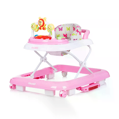 Girello Musicale 4 In 1 Baby Walker Friends Rosa