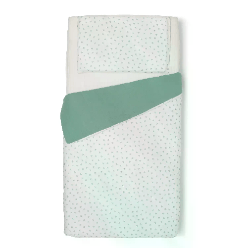 FOPPAPEDRETTI Fodera Piumino con Federa per Culla Evo 100x100 Cm var. Trigoflio