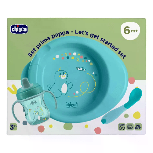 Chicco Set Pappa Svezzamento 6+ Mesi - Azzurro