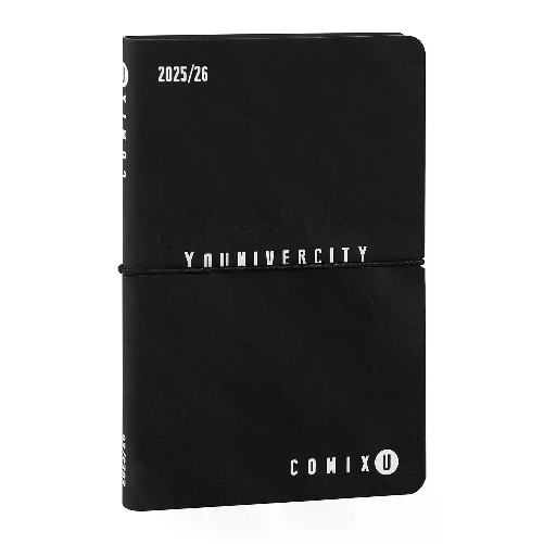 Comix U Younivercity Agenda 13 Mesi Week Medium Black White