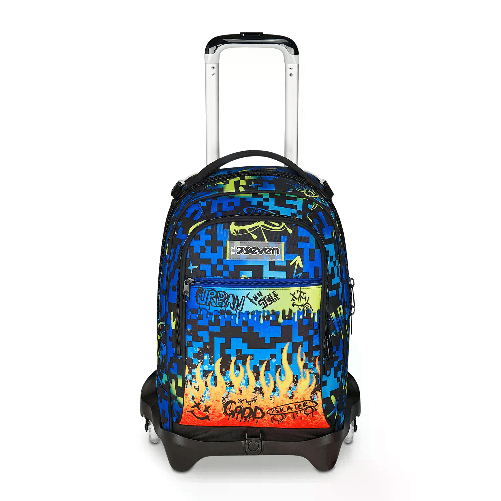 Scribbled Flame Zaino Scuola Trolley Jack -3wd+