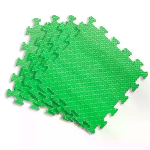 Tappetini Puzzle per Bambini in EVA 60x60 cm – Set 4 Pezzi Verde