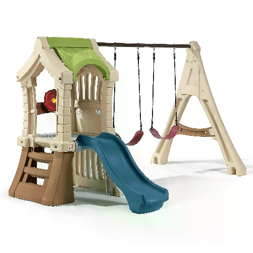 THE STEP 2 Torre-Casetta con Altalene Play Up Gym Set Kids Outdoor Swing Set With Slide