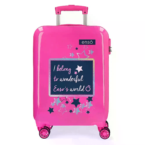Trolley Abs 55cm. 4 Ruote Enso Make a Wish Fucsia