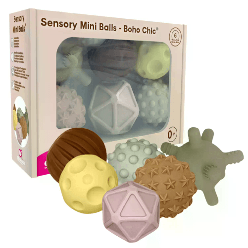 Set di 6 Palle Sensoriali in PVC Naturale - Diametro circa 7 cm