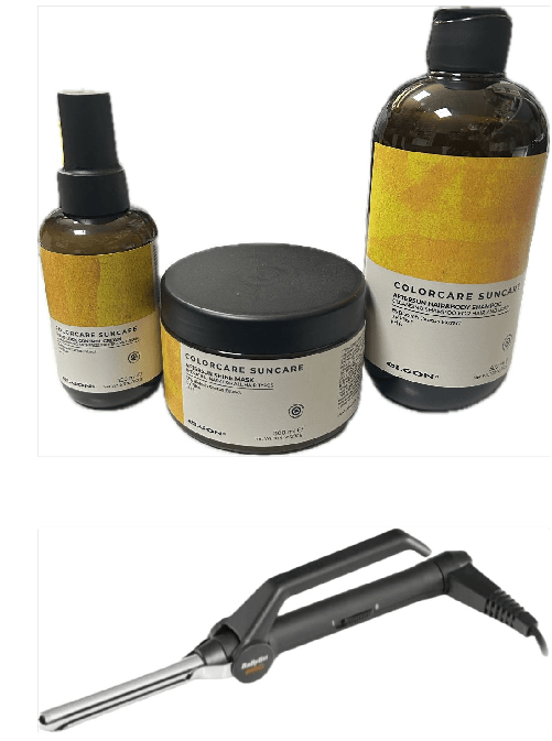 FERRO BABYLISS PRO 19 MM+ KIT MARE CON SHAMPOO ELGON SUN 500 ML MASCHERA 300 ML E WAVE LOCK CONTROL CREAM PH5 150 ML PIU' IN OMAGGIO POCHETTE ELGON