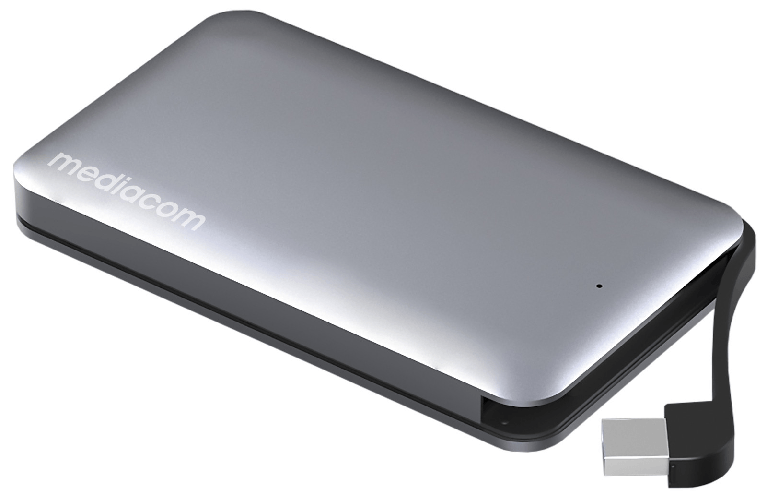 Mediacom custodia hdd 2.5" usb 3.2 hot-swap grigio per disco rigido esterno