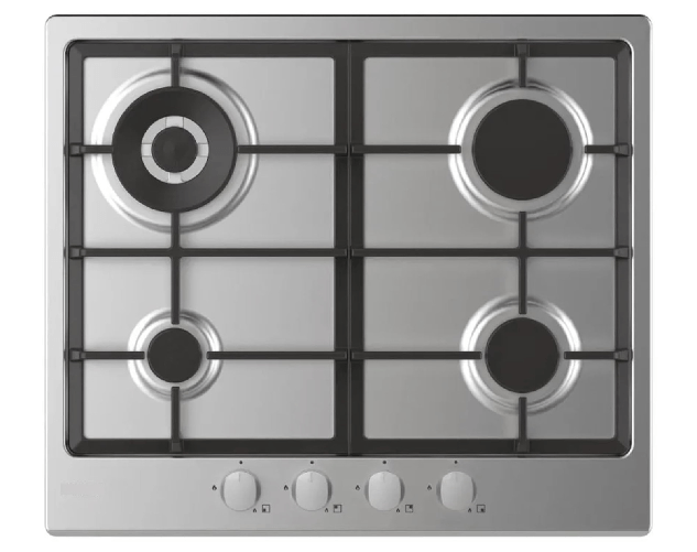 Candy piano cottura gas chg6br4wtx 4 fuochi inox da incasso 60 cm