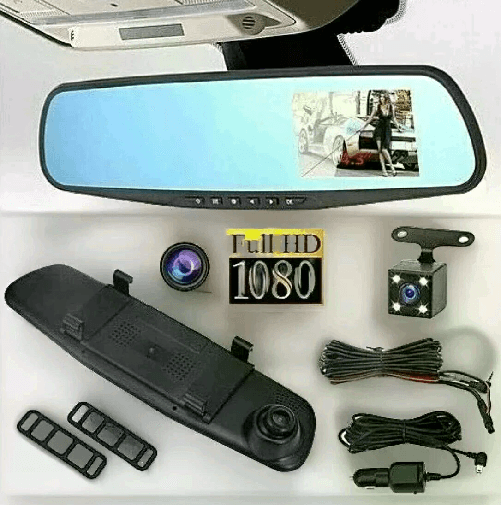 Sari import Dashcam Specchietto Registratore Video Audio Monitor LCD Retrocamera Parcheggio