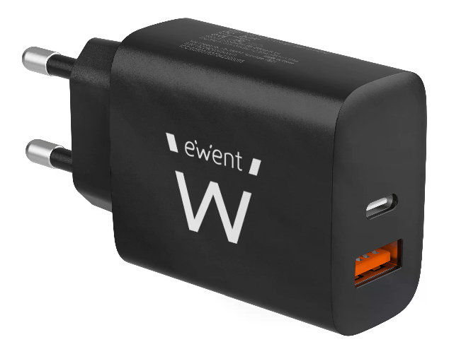Ewent EW1319 Caricabatterie per dispositivi mobili Universale Nero AC Ricarica rapida Interno