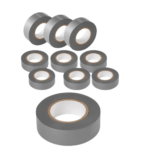 DIMELITALIA Kit nastro isolante in pvc autoestinguente multicolore per impianti sicuri *** colore grigio